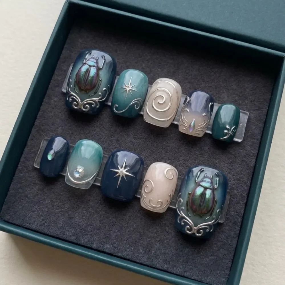 Fake Toenails, Handmade Goth Toes, press on nails, custom press on nails, fake nails, Nails Art, stained glass nails, gold press on nails, 3d press on nails, luxury press on nails, handmade press on nails