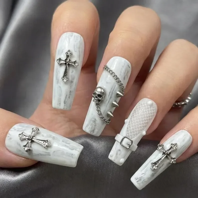 press on nails, edgy marble, custom press on nails, fake nails, Nails Art, stained glass nails, gold press on nails, 3d press on nails, luxury press on nails, handmade press on nails