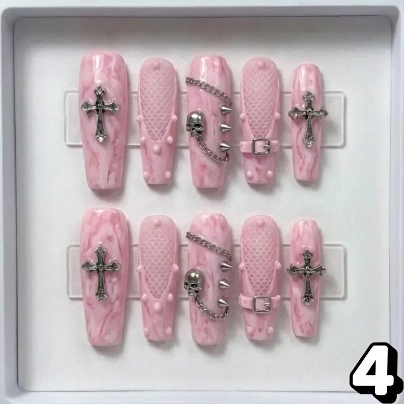 press on nails, edgy marble, custom press on nails, fake nails, Nails Art, stained glass nails, gold press on nails, 3d press on nails, luxury press on nails, handmade press on nails