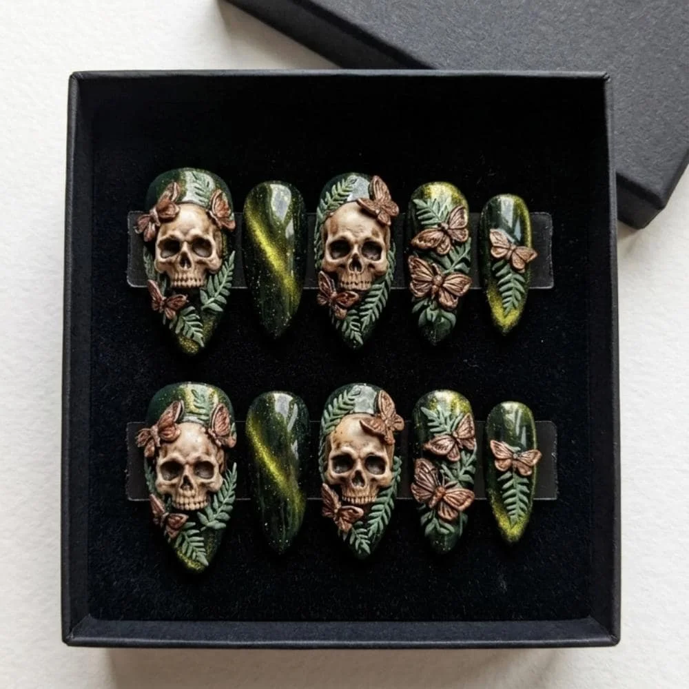 press on nails, custom press on nails, fake nails, Nails Art, stained glass nails, gold press on nails, 3d press on nails, luxury press on nails, handmade press on nails