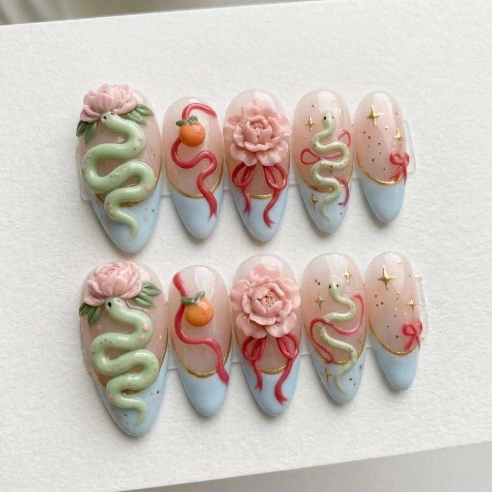 press on nails, custom press on nails, fake nails, Nails Art, stained glass nails, gold press on nails, 3d press on nails, luxury press on nails, handmade press on nails