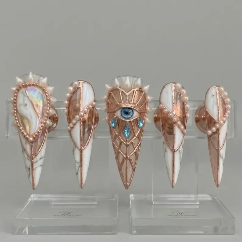 press on nails, custom press on nails, fake nails, Nails Art, stained glass nails, gold press on nails, 3d press on nails, luxury press on nails, handmade press on nails