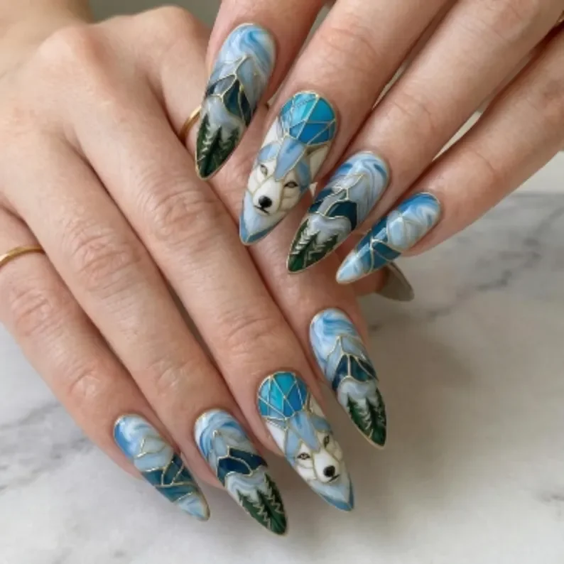press on nails, custom press on nails, fake nails, Nails Art, stained glass nails, gold press on nails, 3d press on nails, luxury press on nails, handmade press on nails