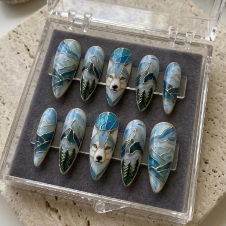 press on nails, custom press on nails, fake nails, Nails Art, stained glass nails, gold press on nails, 3d press on nails, luxury press on nails, handmade press on nails