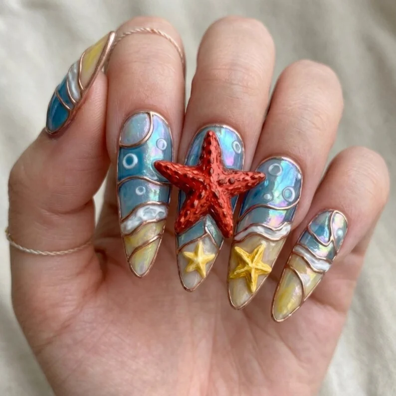 press on nails, custom press on nails, fake nails, Nails Art, stained glass nails, gold press on nails, 3d press on nails, luxury press on nails, handmade press on nails