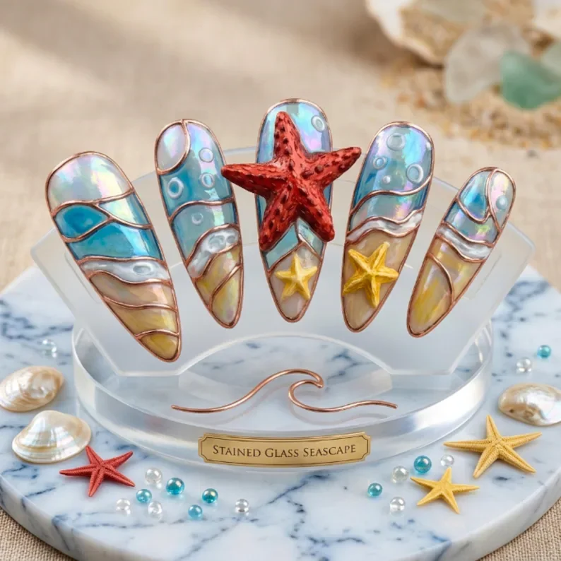 press on nails, custom press on nails, fake nails, Nails Art, stained glass nails, gold press on nails, 3d press on nails, luxury press on nails, handmade press on nails