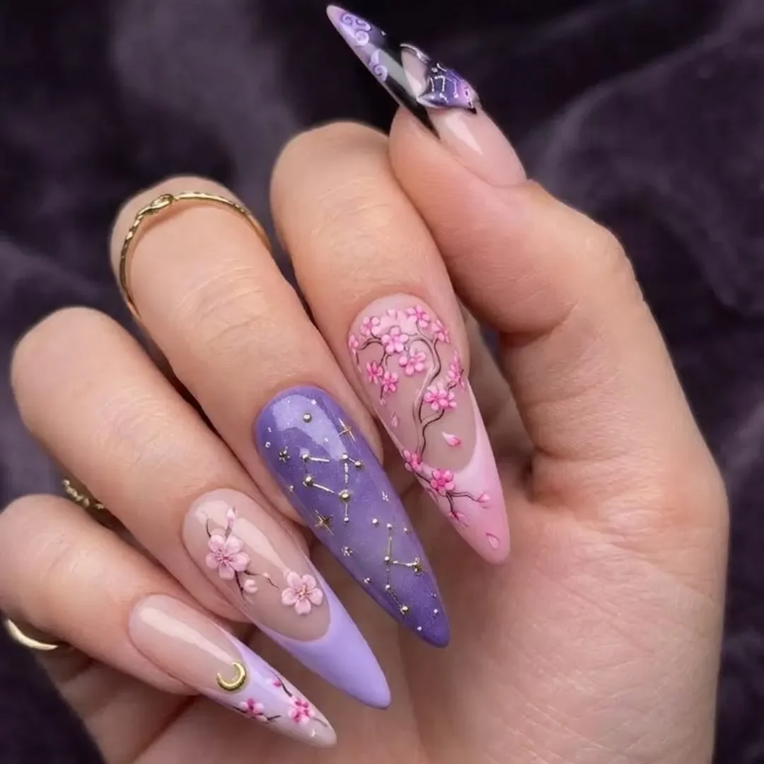 press on nails, custom press on nails, fake nails, Nails Art, stained glass nails, gold press on nails, 3d press on nails, luxury press on nails, handmade press on nails