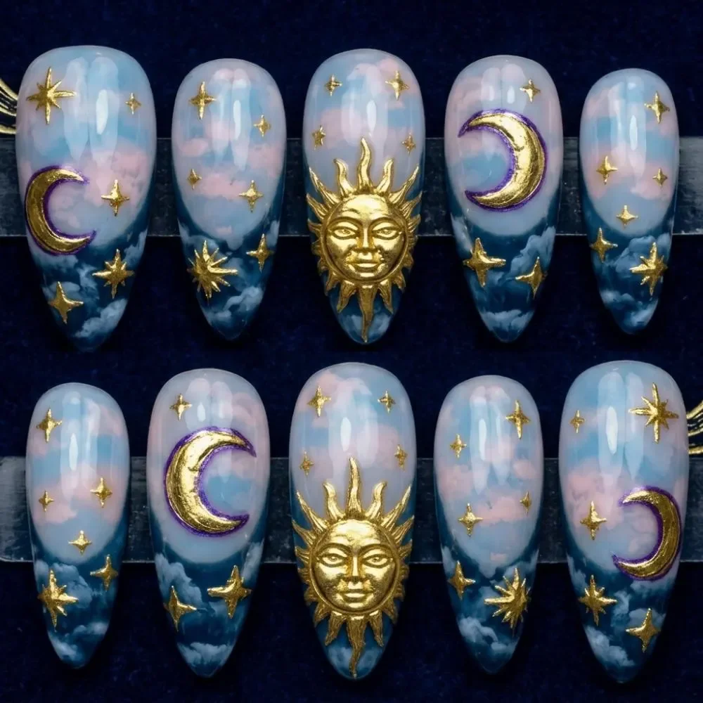 press on nails, custom press on nails, fake nails, Nails Art, stained glass nails, gold press on nails, 3d press on nails, luxury press on nails, handmade press on nails