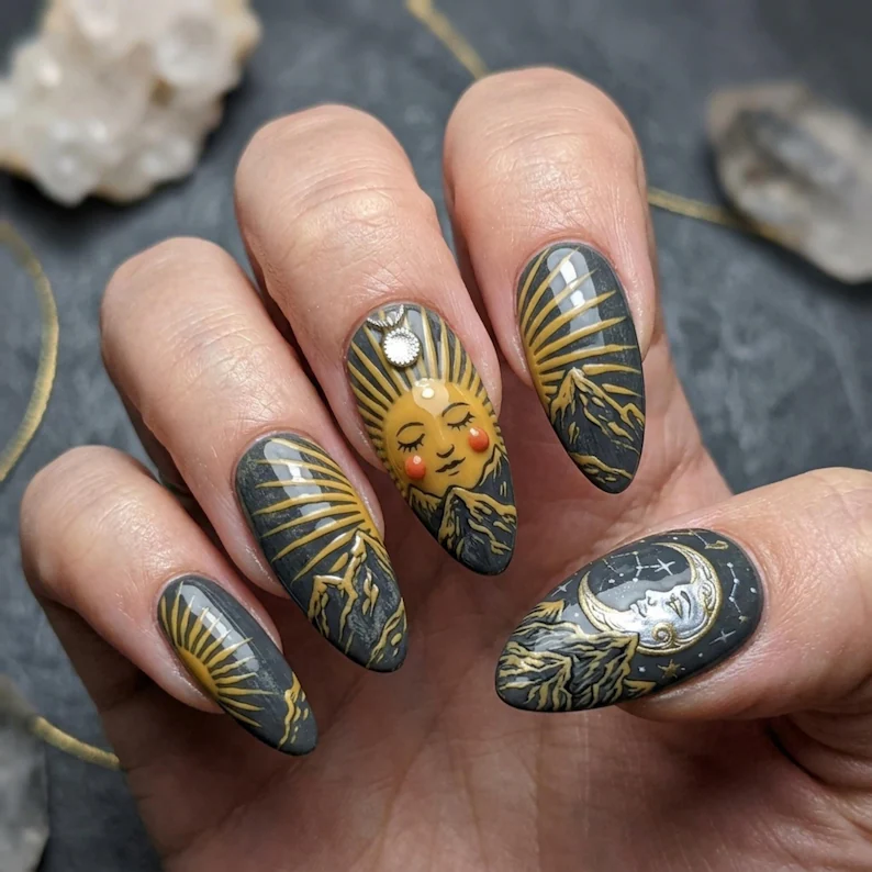 press on nails, custom press on nails, fake nails, Nails Art, stained glass nails, gold press on nails, 3d press on nails, luxury press on nails, handmade press on nails