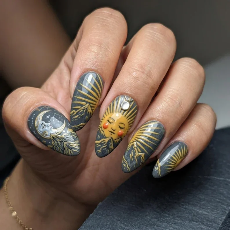 press on nails, custom press on nails, fake nails, Nails Art, stained glass nails, gold press on nails, 3d press on nails, luxury press on nails, handmade press on nails
