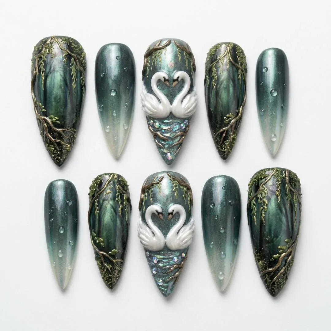 press on nails, custom press on nails, fake nails, Nails Art, stained glass nails, gold press on nails, 3d press on nails, luxury press on nails, handmade press on nails