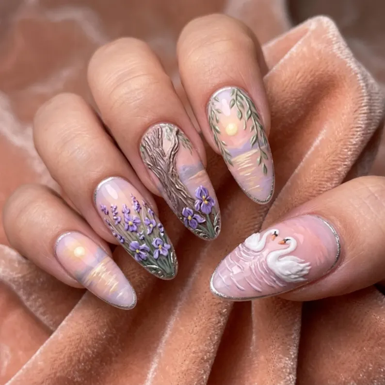 press on nails, custom press on nails, fake nails, Nails Art, stained glass nails, gold press on nails, 3d press on nails, luxury press on nails, handmade press on nails