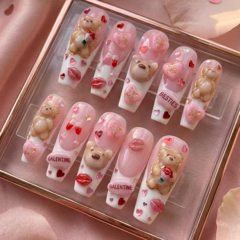 press on nails, custom press on nails, fake nails, Nails Art, stained glass nails, gold press on nails, 3d press on nails, luxury press on nails, handmade press on nails