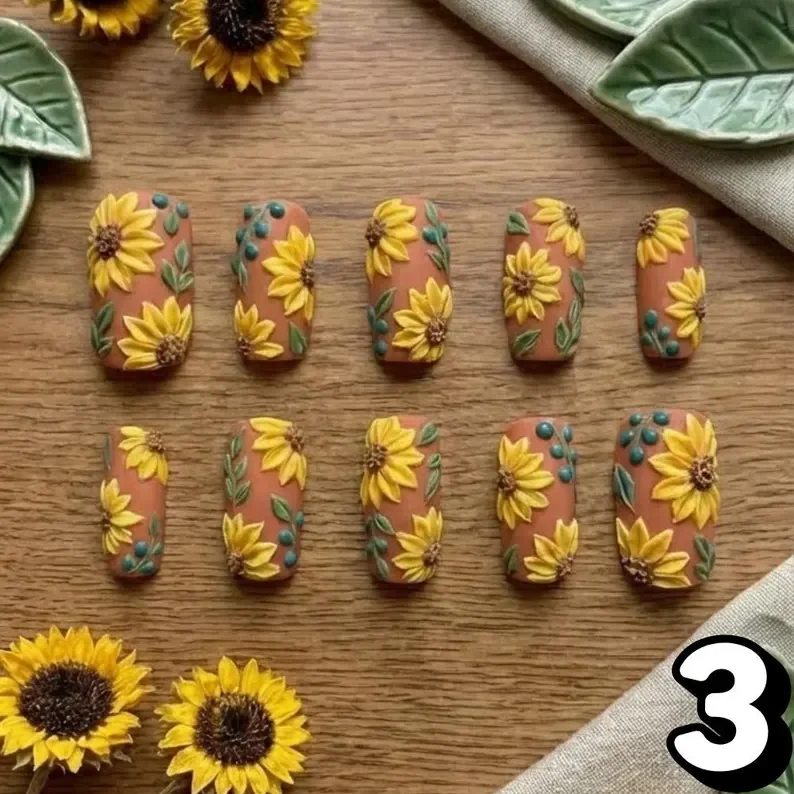 short square nails, 3D textured nails, press on nails, custom press on nails, fake nails, Nails Art, stained glass nails, gold press on nails, 3d press on nails, luxury press on nails, handmade press on nails