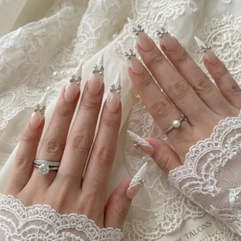 stiletto nails, confection nails, press on nails, custom press on nails, fake nails, Nails Art, stained glass nails, gold press on nails, 3d press on nails, luxury press on nails, handmade press on nails