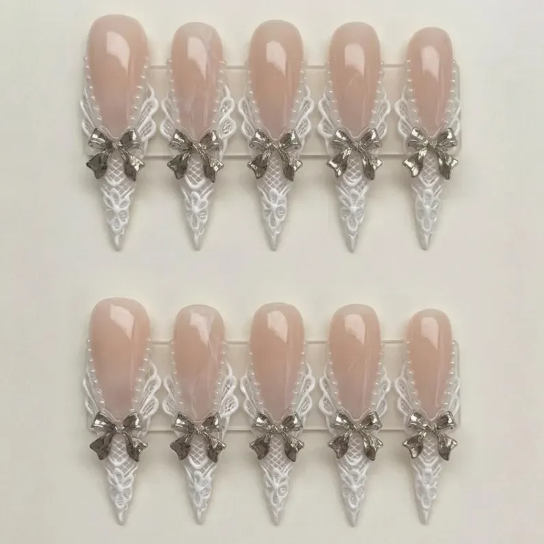 3D waffle cone nails, press on nails, custom press on nails, fake nails, Nails Art, stained glass nails, gold press on nails, 3d press on nails, luxury press on nails, handmade press on nails