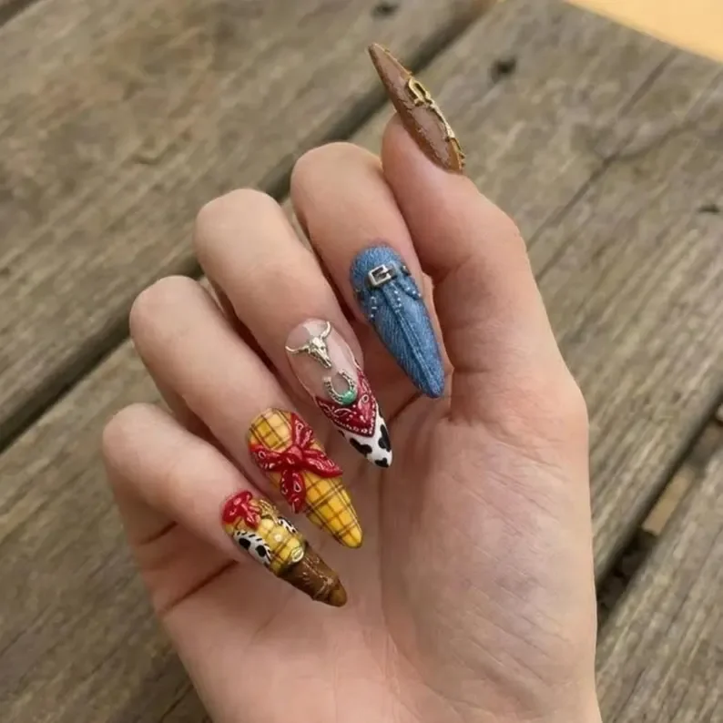acrylic style nails, 3D nail decor, press on nails, custom press on nails, fake nails, Nails Art, stained glass nails, gold press on nails, 3d press on nails, luxury press on nails, handmade press on nails
