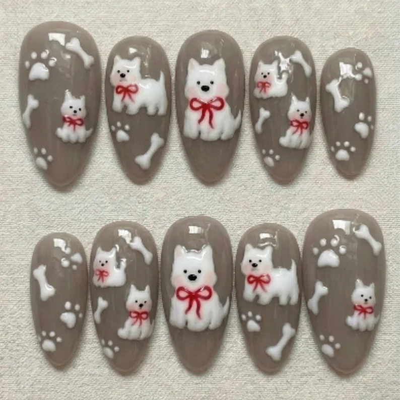 Red Bow Press, Press On Nails, press on nails, custom press on nails, fake nails, Nails Art, stained glass nails, gold press on nails, 3d press on nails, luxury press on nails, handmade press on nails