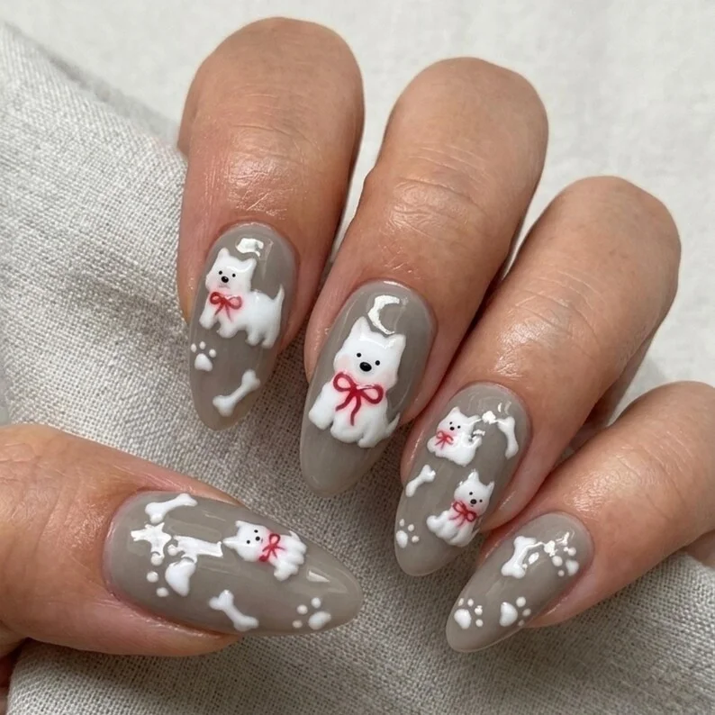 Press On Nails, Kawaii Pet Lover, press on nails, custom press on nails, fake nails, Nails Art, stained glass nails, gold press on nails, 3d press on nails, luxury press on nails, handmade press on nails