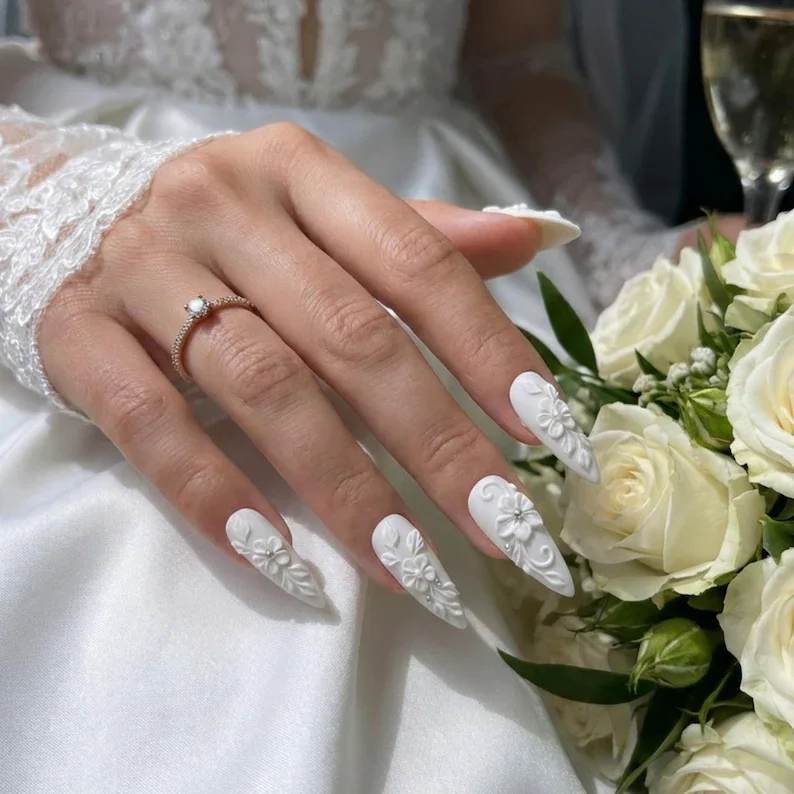 press on nails, sculpted floral, custom press on nails, fake nails, Nails Art, stained glass nails, gold press on nails, 3d press on nails, luxury press on nails, handmade press on nails