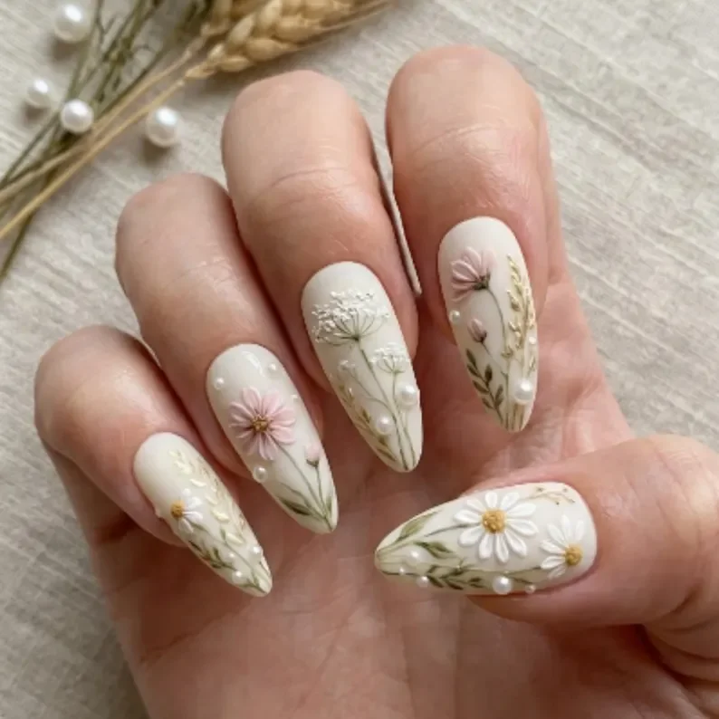 luxury matte, cream pearl, press on nails, custom press on nails, fake nails, Nails Art, stained glass nails, gold press on nails, 3d press on nails, luxury press on nails, handmade press on nails