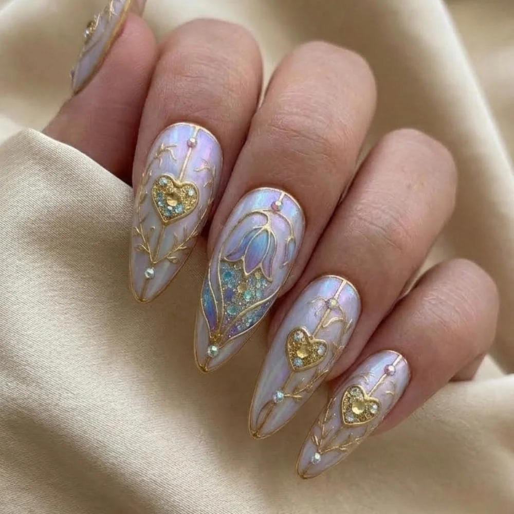 press on nails, custom press on nails, fake nails, Nails Art, stained glass nails, gold press on nails, 3d press on nails, luxury press on nails, handmade press on nails