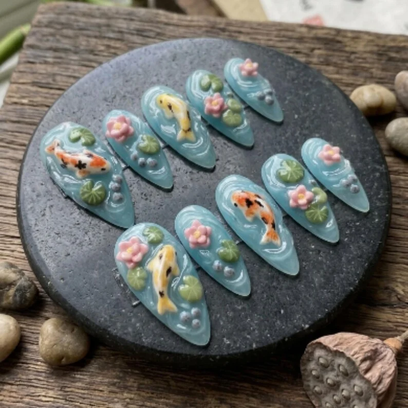 press on nails, custom press on nails, fake nails, Nails Art, stained glass nails, gold press on nails, 3d press on nails, luxury press on nails, handmade press on nails