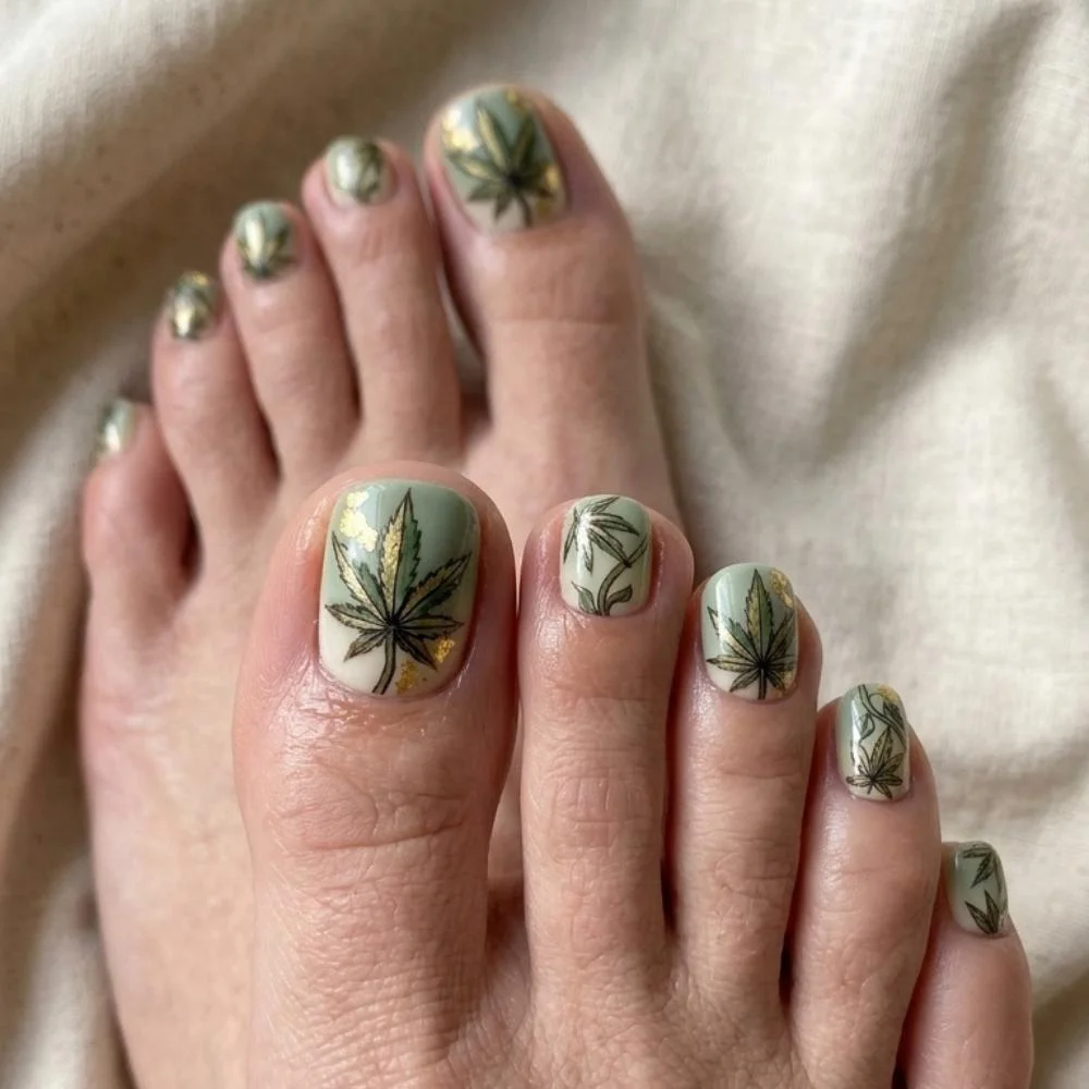 sage green nails, cannabis nail art, press on nails, custom press on nails, fake nails, Nails Art, stained glass nails, gold press on nails, 3d press on nails, luxury press on nails, handmade press on nails