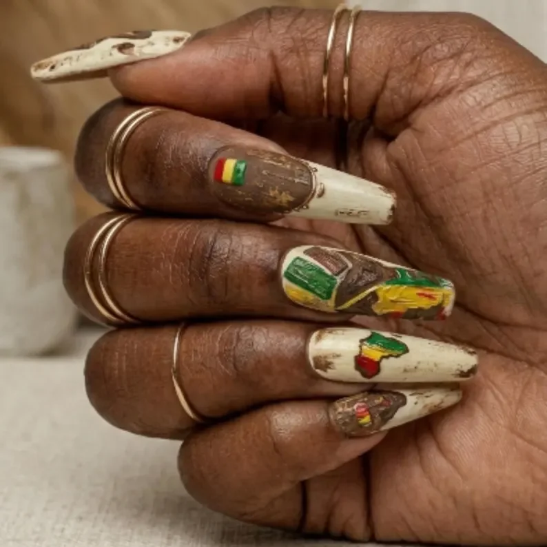 textured nail art, press on nails, custom press on nails, fake nails, Nails Art, stained glass nails, gold press on nails, 3d press on nails, luxury press on nails, handmade press on nails