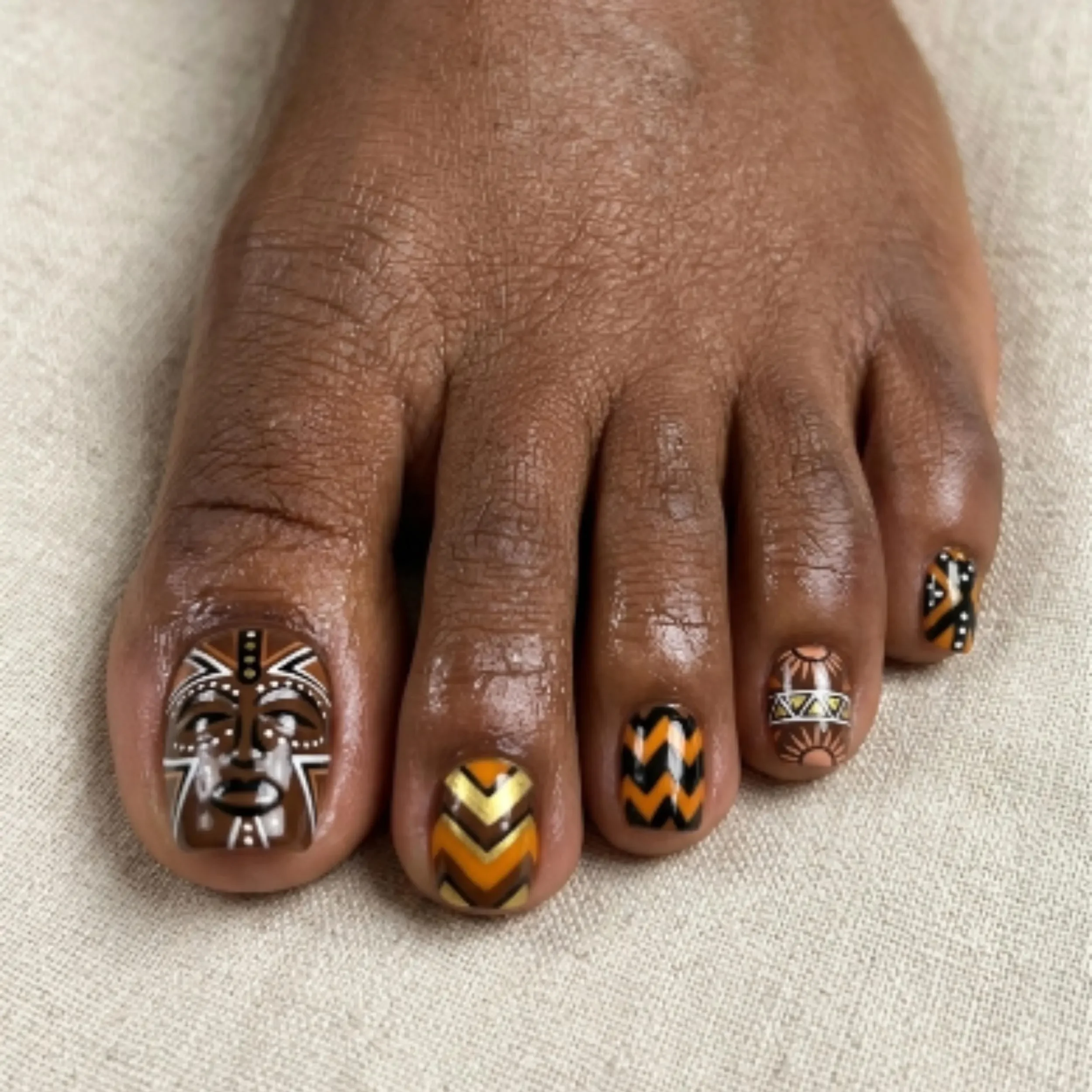 boho pedicure, geometric boho, press on nails, custom press on nails, fake nails, Nails Art, stained glass nails, gold press on nails, 3d press on nails, luxury press on nails, handmade press on nails