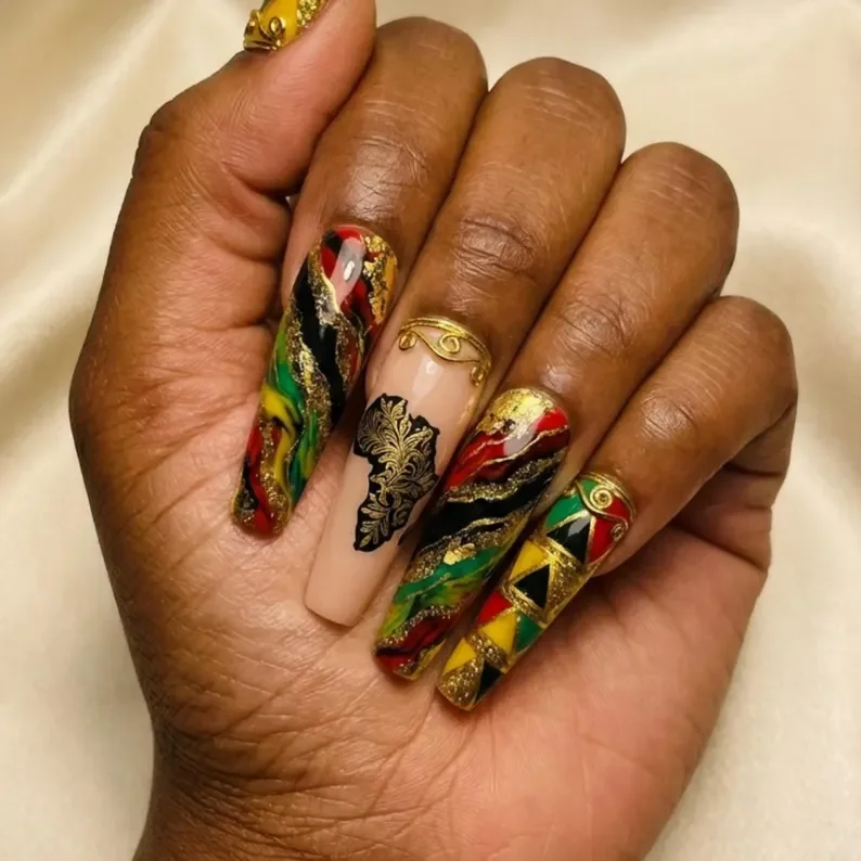 Luxury press on nails, 3D relief nails, press on nails, custom press on nails, fake nails, Nails Art, stained glass nails, gold press on nails, 3d press on nails, luxury press on nails, handmade press on nails