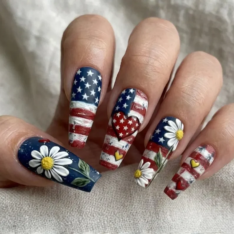 Patriotic nail art, Press on nail set, press on nails, custom press on nails, fake nails, Nails Art, stained glass nails, gold press on nails, 3d press on nails, luxury press on nails, handmade press on nails