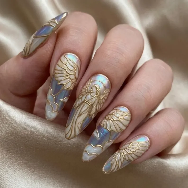 press on nails, custom press on nails, fake nails, Nails Art, stained glass nails, gold press on nails, 3d press on nails, luxury press on nails, handmade press on nails