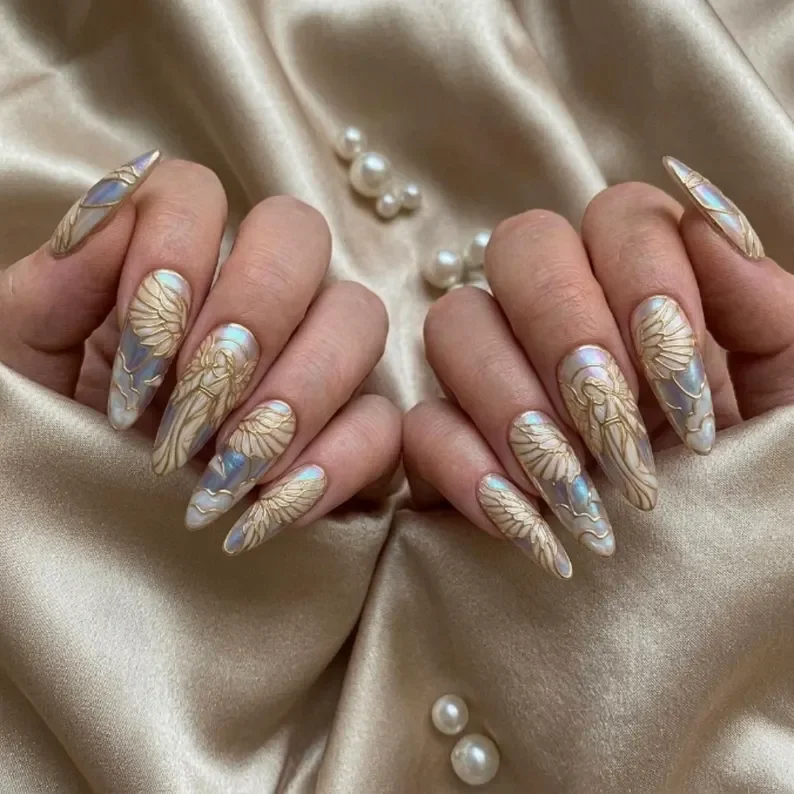 press on nails, custom press on nails, fake nails, Nails Art, stained glass nails, gold press on nails, 3d press on nails, luxury press on nails, handmade press on nails