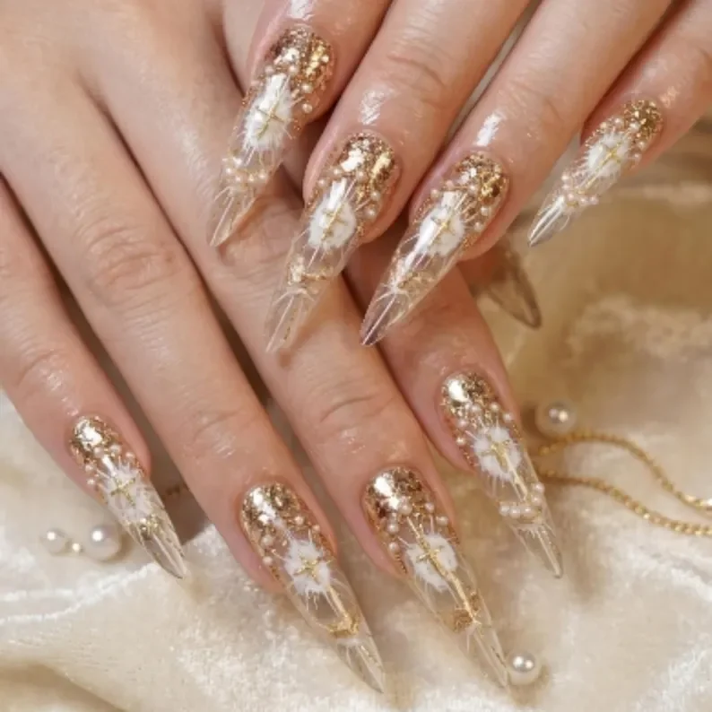 press on nails, custom press on nails, fake nails, Nails Art, stained glass nails, gold press on nails, 3d press on nails, luxury press on nails, handmade press on nails