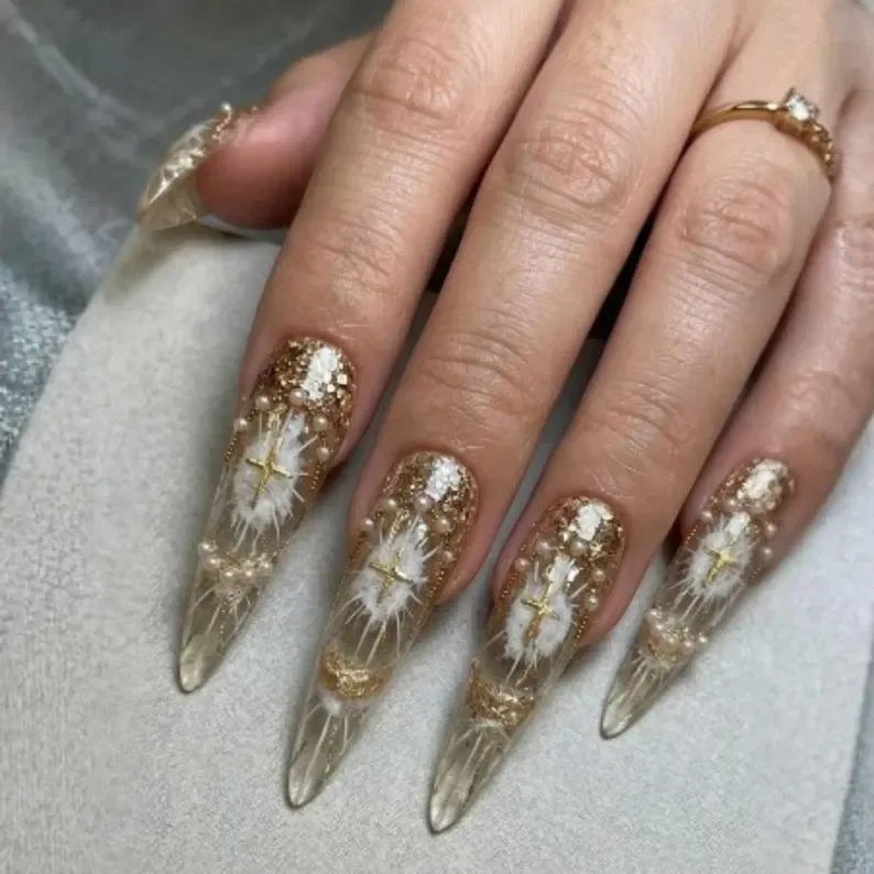 press on nails, custom press on nails, fake nails, Nails Art, stained glass nails, gold press on nails, 3d press on nails, luxury press on nails, handmade press on nails