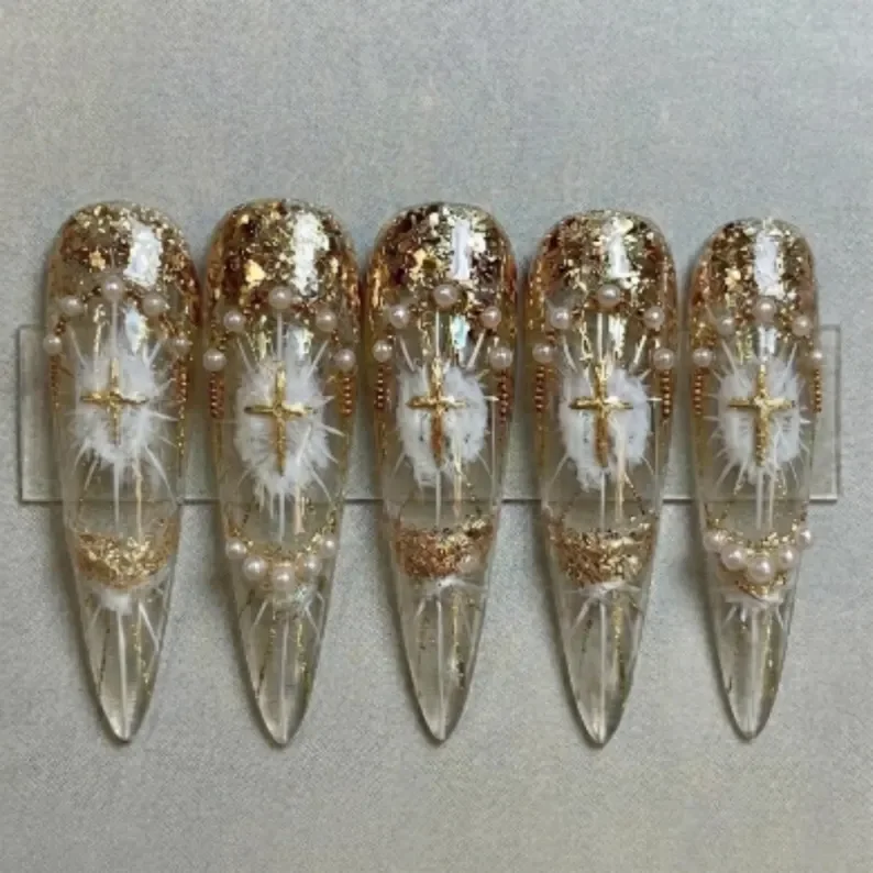 press on nails, custom press on nails, fake nails, Nails Art, stained glass nails, gold press on nails, 3d press on nails, luxury press on nails, handmade press on nails