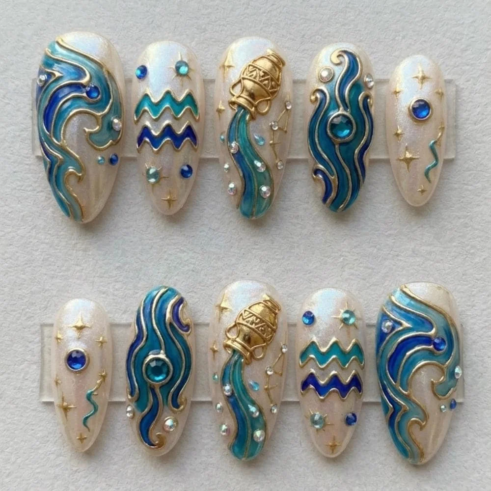 press on nails, custom press on nails, fake nails, Nails Art, stained glass nails, gold press on nails, 3d press on nails, luxury press on nails, handmade press on nails