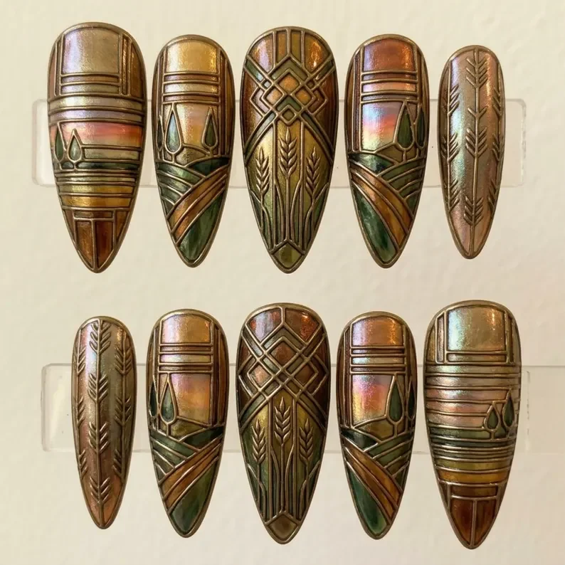 press on nails, custom press on nails, fake nails, Nails Art, stained glass nails, gold press on nails, 3d press on nails, luxury press on nails, handmade press on nails