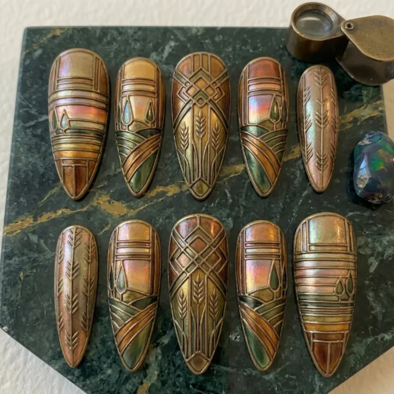 press on nails, custom press on nails, fake nails, Nails Art, stained glass nails, gold press on nails, 3d press on nails, luxury press on nails, handmade press on nails