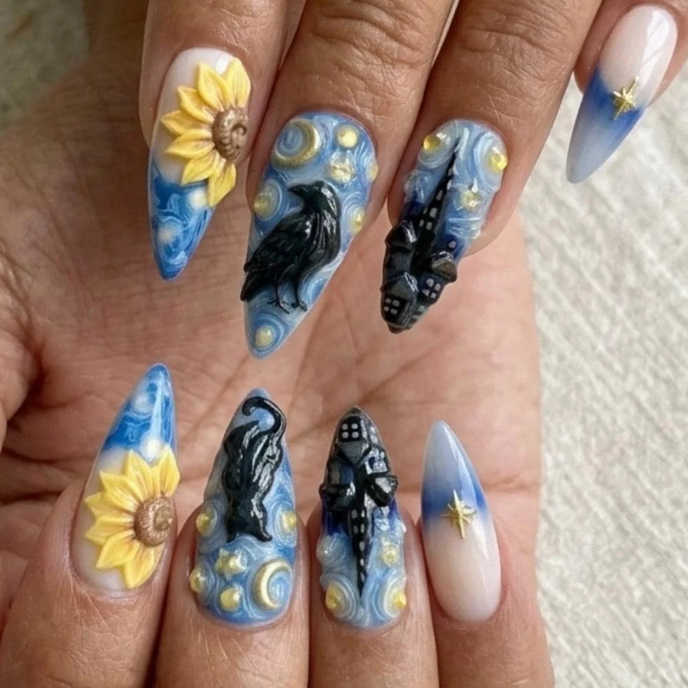 press on nails, artistic nails, custom press on nails, fake nails, Nails Art, stained glass nails, gold press on nails, 3d press on nails, luxury press on nails, handmade press on nails