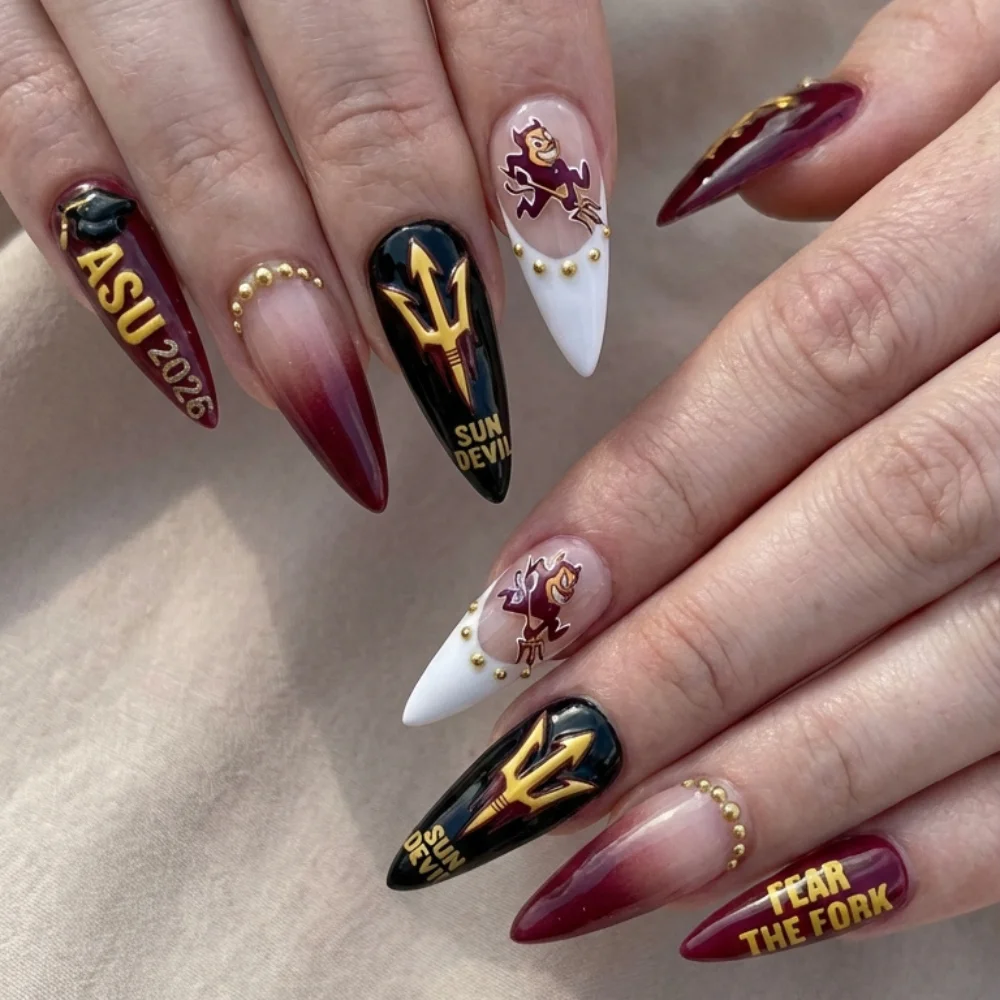 Press-On Nails, Graduation Set, press on nails, custom press on nails, fake nails, Nails Art, stained glass nails, gold press on nails, 3d press on nails, luxury press on nails, handmade press on nails