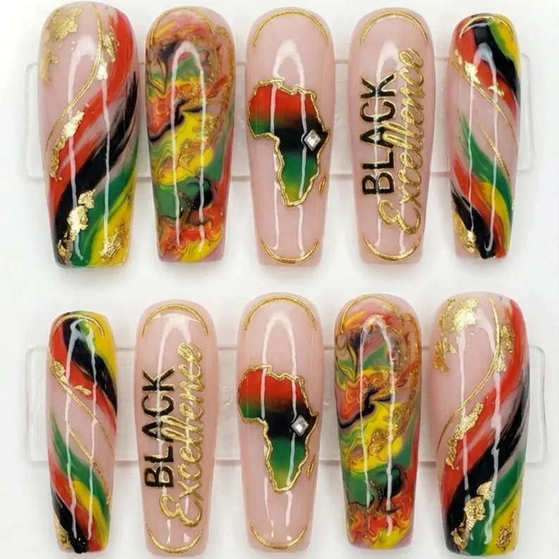 press on nails, 3D gold chrome, custom press on nails, fake nails, Nails Art, stained glass nails, gold press on nails, 3d press on nails, luxury press on nails, handmade press on nails