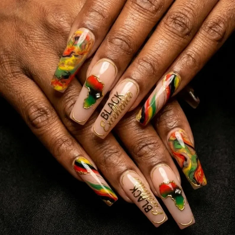 press on nails, 3D gold chrome, custom press on nails, fake nails, Nails Art, stained glass nails, gold press on nails, 3d press on nails, luxury press on nails, handmade press on nails