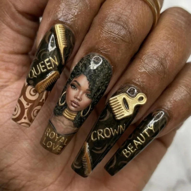 press on nails, custom press on nails, fake nails, Nails Art, stained glass nails, gold press on nails, 3d press on nails, luxury press on nails, handmade press on nails
