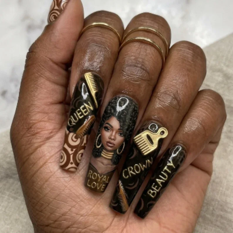 press on nails, custom press on nails, fake nails, Nails Art, stained glass nails, gold press on nails, 3d press on nails, luxury press on nails, handmade press on nails
