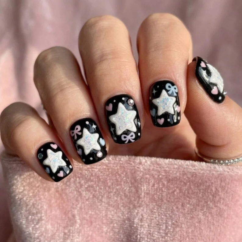 press on nails, custom press on nails, fake nails, Nails Art, stained glass nails, gold press on nails, 3d press on nails, luxury press on nails, handmade press on nails