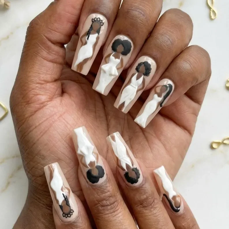 luxury press ons, goddess art nails, press on nails, custom press on nails, fake nails, Nails Art, stained glass nails, gold press on nails, 3d press on nails, luxury press on nails, handmade press on nails