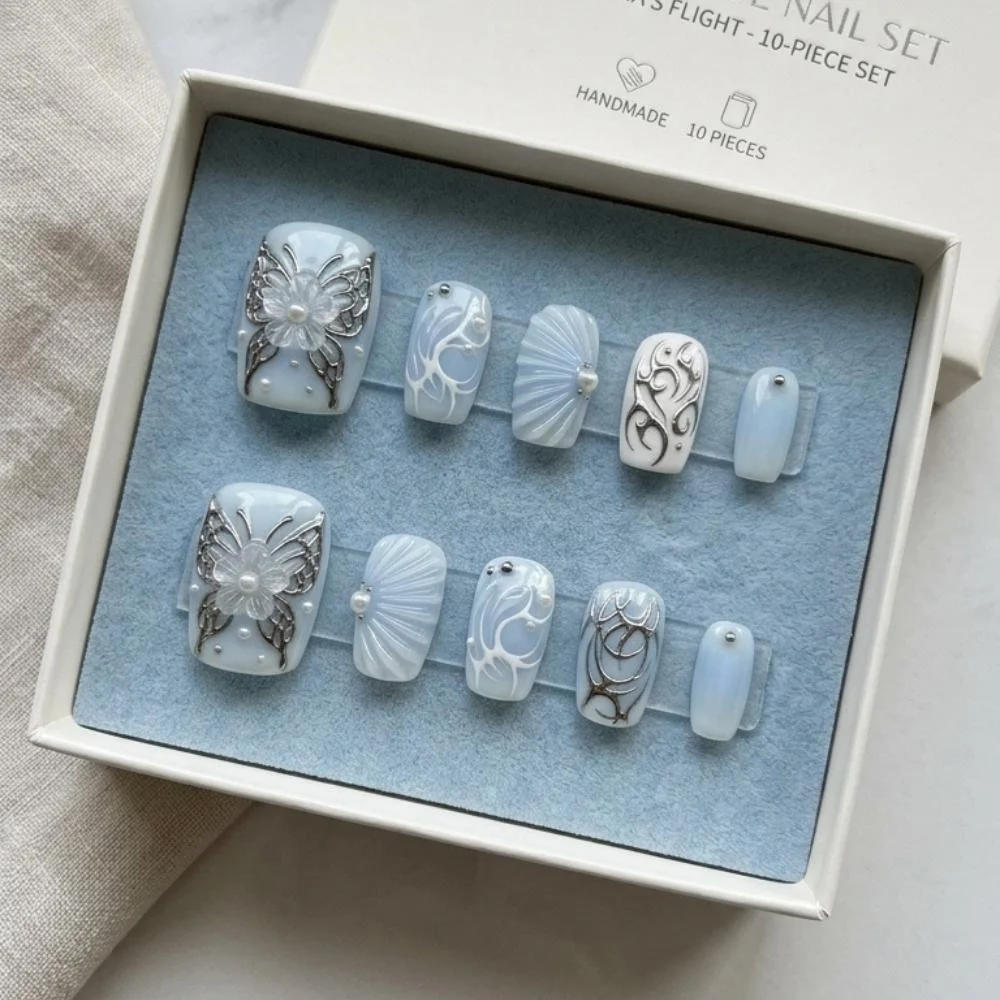 Press On Pedicure, Y2K Toe Set, press on nails, custom press on nails, fake nails, Nails Art, stained glass nails, gold press on nails, 3d press on nails, luxury press on nails, handmade press on nails