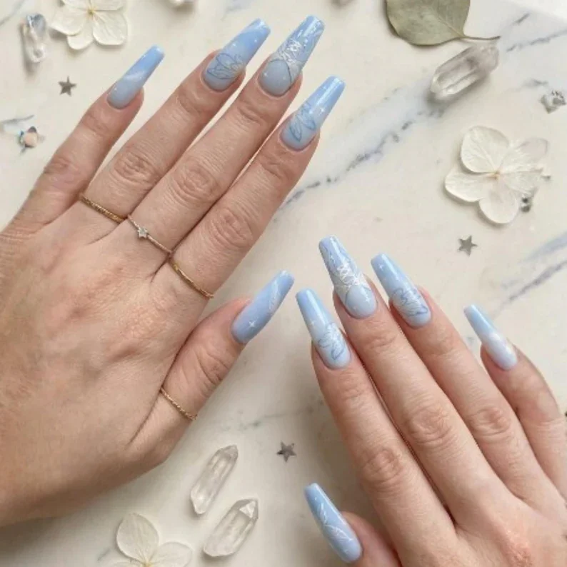 press on nails, custom press on nails, fake nails, Nails Art, stained glass nails, gold press on nails, 3d press on nails, luxury press on nails, handmade press on nails